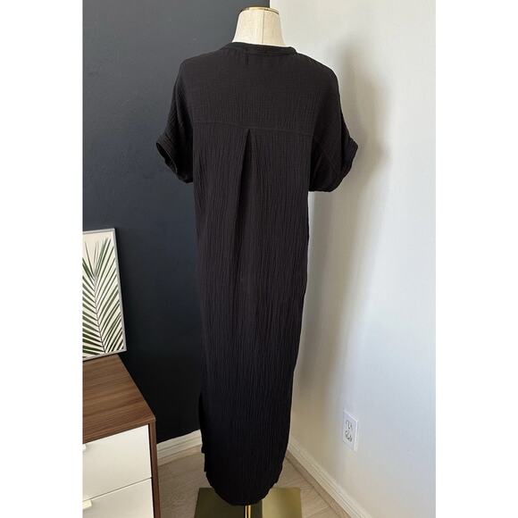 It Is Well Mandarin Gauze Dress Organic Cotton Made In California - Picture 11 of 16